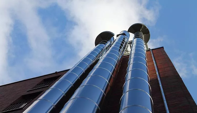 Фасадная дымовая труба